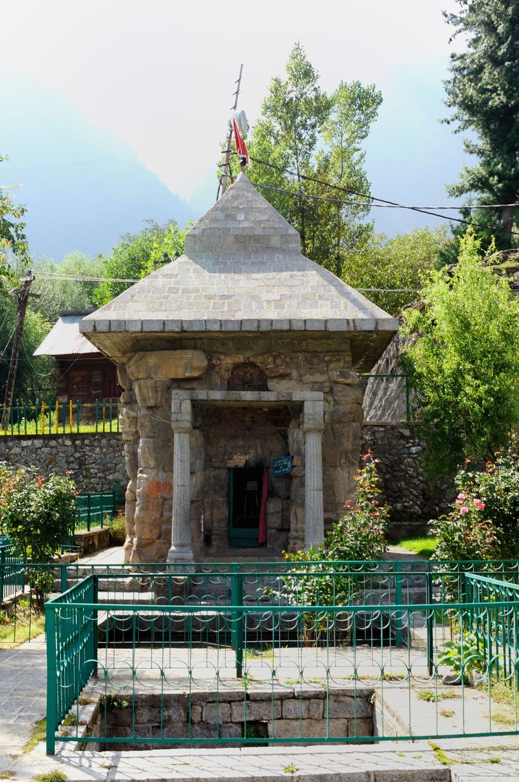 The old stone Mamleshwar Shiva temple at Mamal, Pahalgam The old stone Mamleshwar Shiva temple at Mamal, Pahalgam